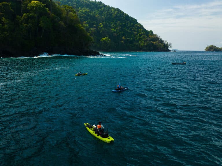Kayak anglers off the Panama coast