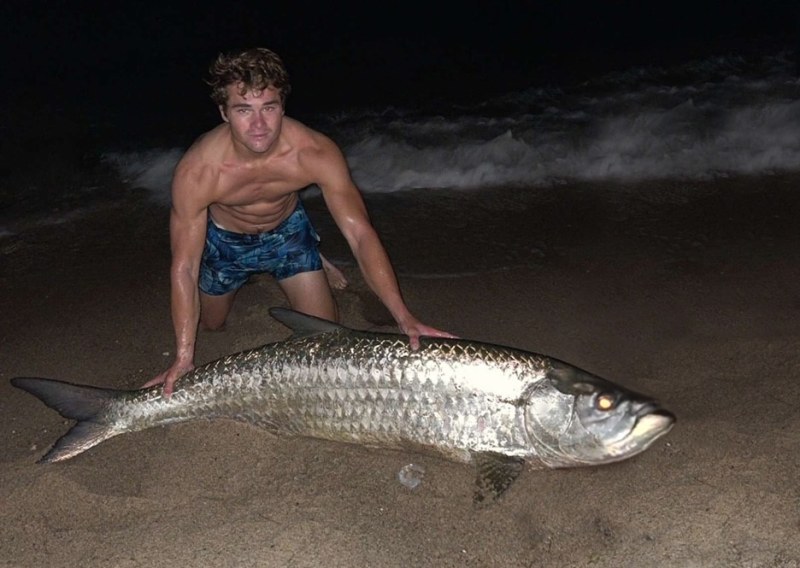 Hans Brings with tarpon Hans Brings with tarpon