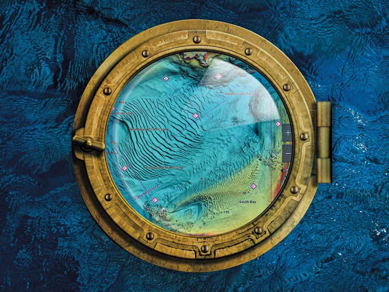 SWS0923-ELC-Shading-Charts-1 Garmin chart in a porthole