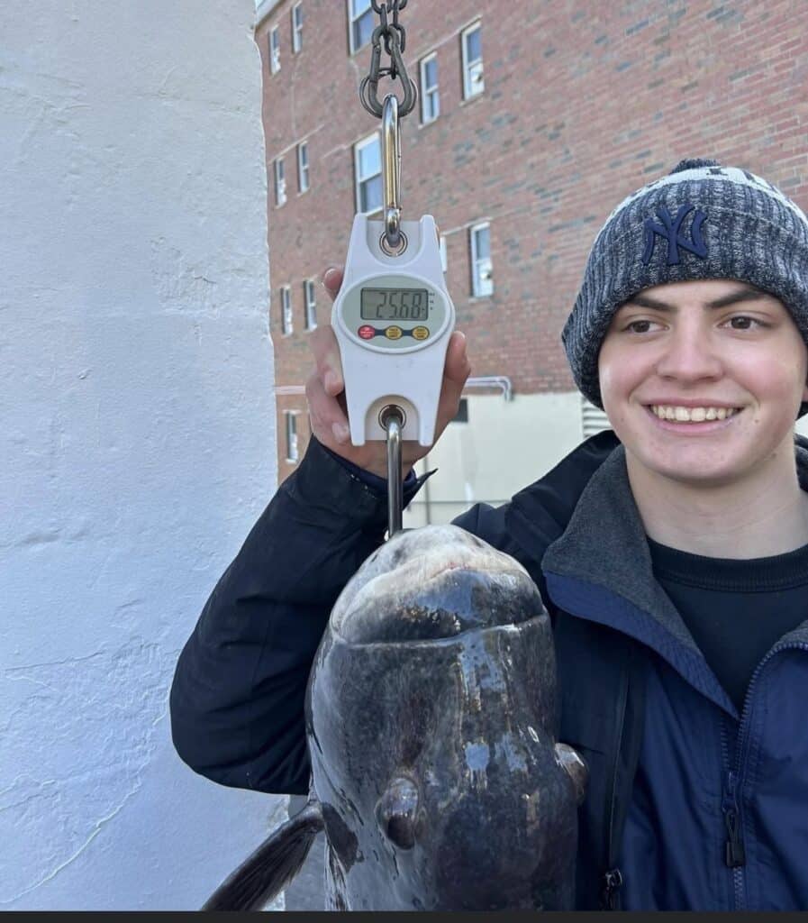 Aiden Cole with Connecticut Record Tautog