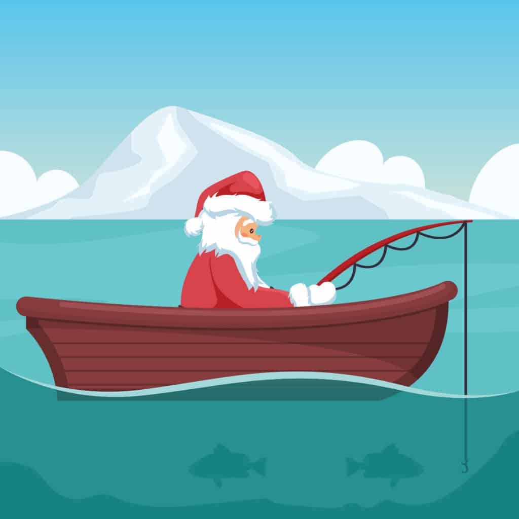 Santa fishing