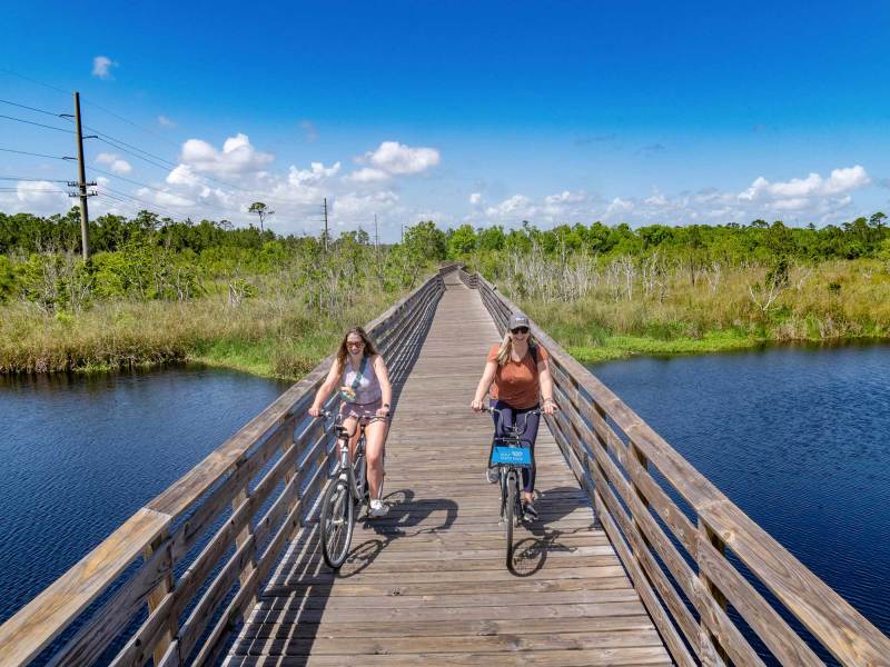 Riding bikes in Gulf Shores