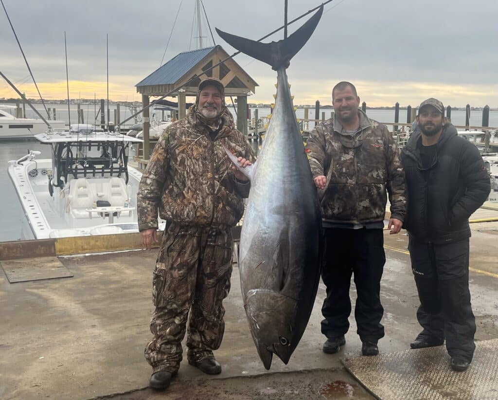 anglers with bluefin tuna