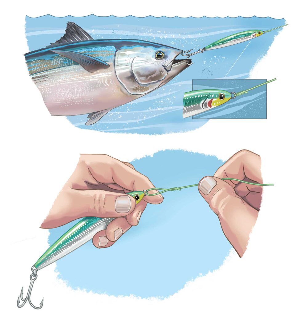 Tying the knot on a jig