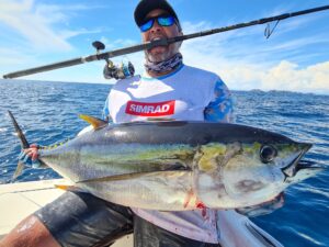 Panama yellowfin tuna on topwater