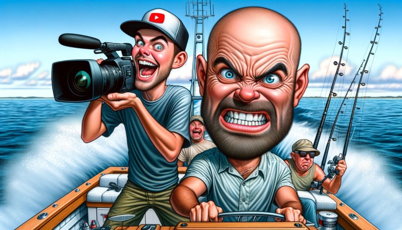 fishing with a youtuber