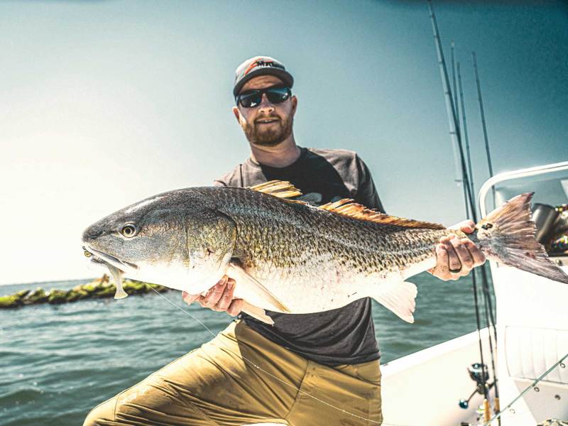 SWS324-Plastics-2 Bull redfish caught on a soft plastic