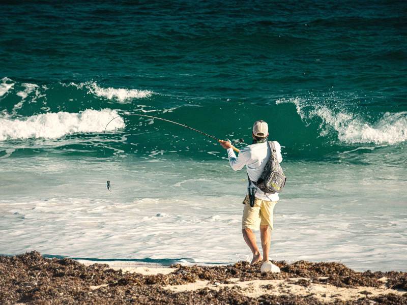SWS724-Travel-Rods-1 Angler casting a travel rod