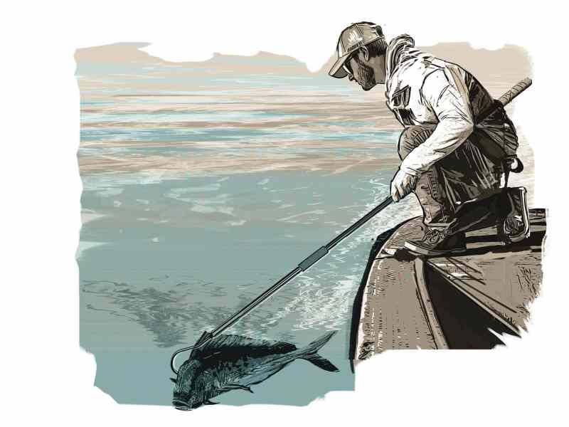 Gaffing fish like a pro