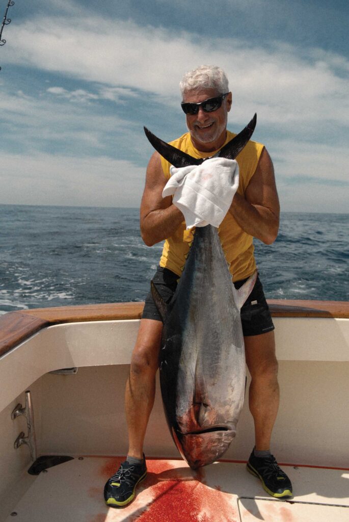 Large bluefin tuna on the boat