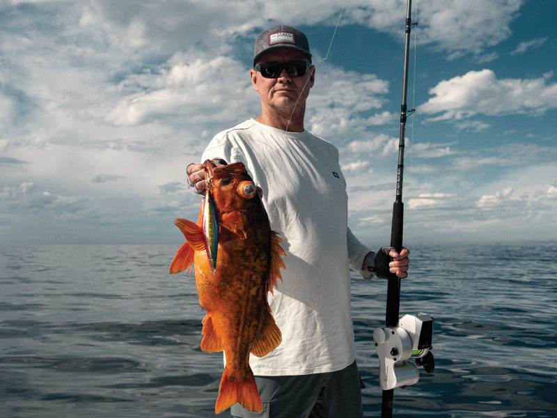 Angler with large rockfish
