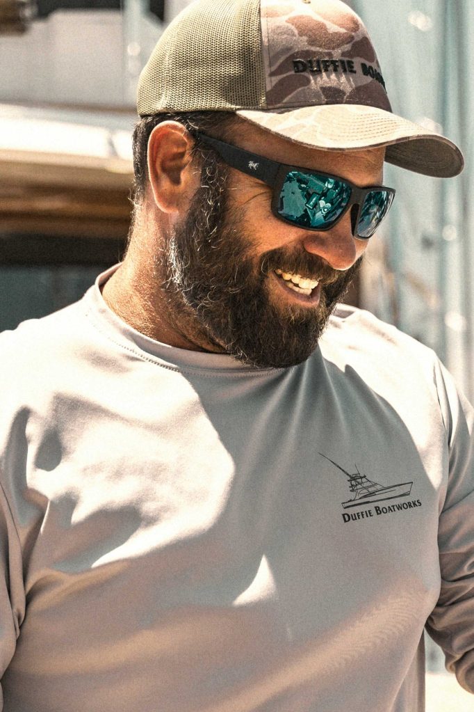 Capt. Jon ­Duffie on his boat