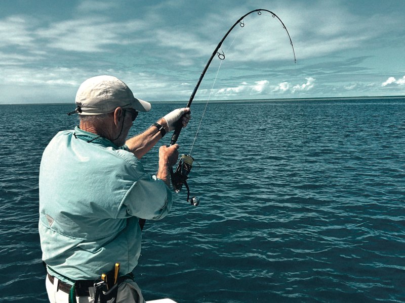 Fishing for giant trevally using spinning gear