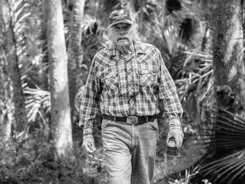 SWS-SPF825-Flip-Pallot Flip Pallot walking through the woods
