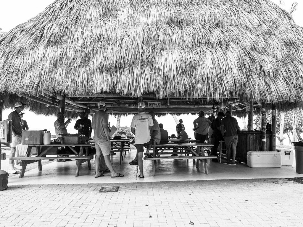 Tiki hut at River Palms Cottages
