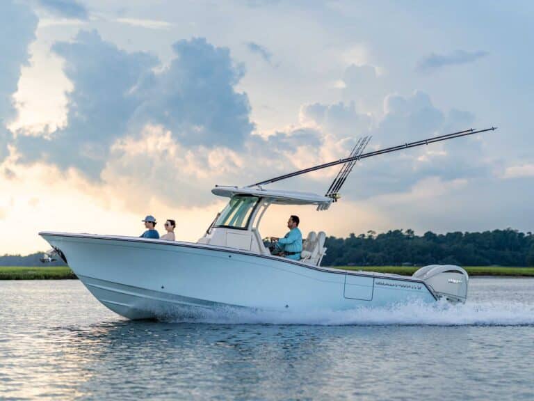 Grady-White Canyon 271 running at sundown