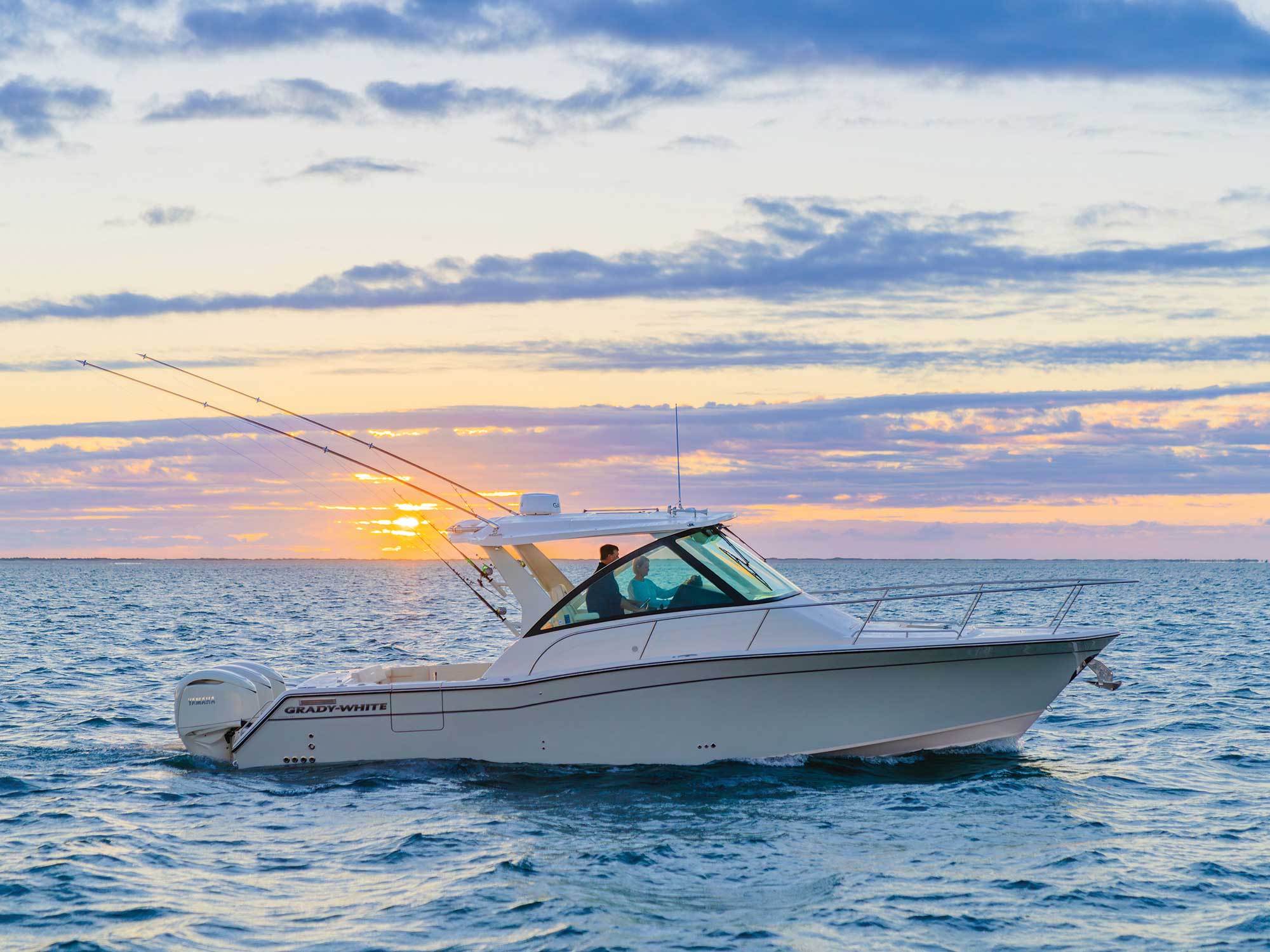 Grady-White Express 340 at sunset