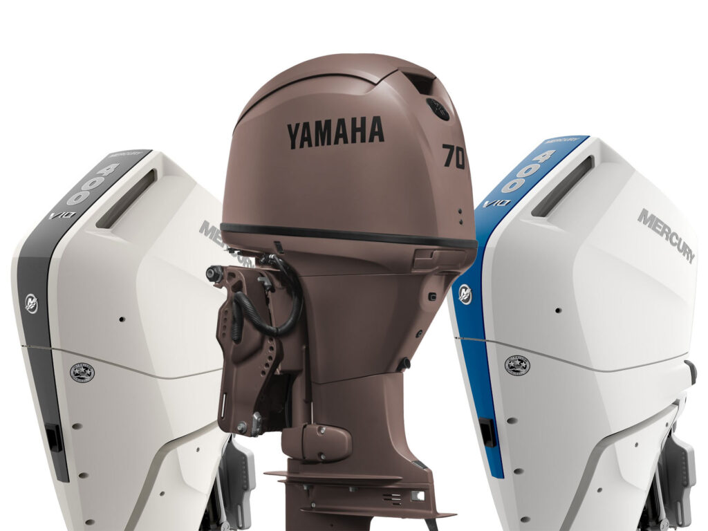 Outboards in different colors