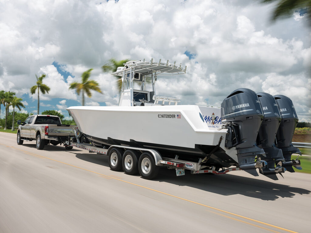 Towing a multi-axle trailer