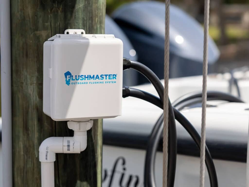 Flushmaster unit on dock