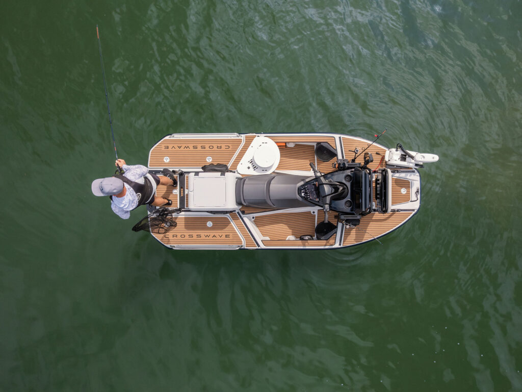 Angler fishing from the CrossWave