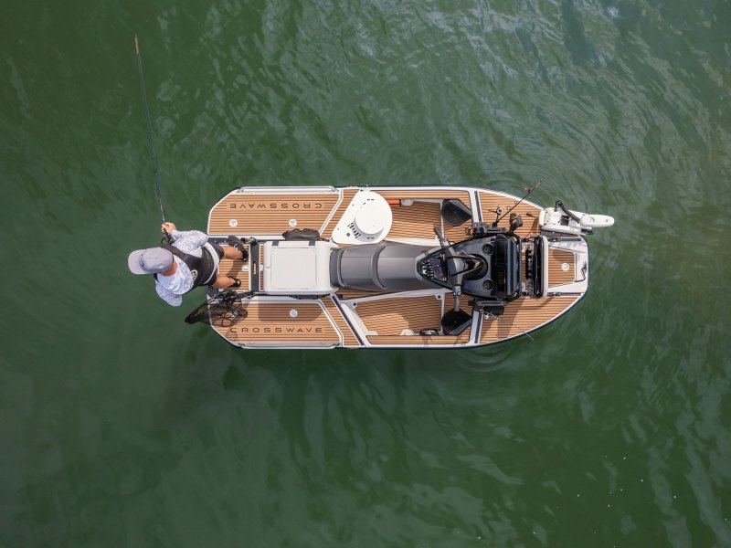Angler fishing from the CrossWave