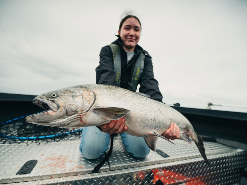 SWS426-Oregon-3 Salmon caught in the Columbia River