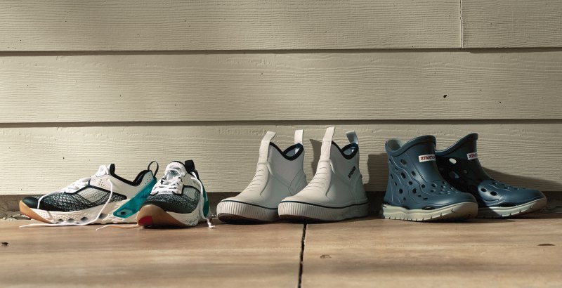 Columbia Whipray shoes, Strike Bigeye boots, Xtratuf HighTide ankle deck boots