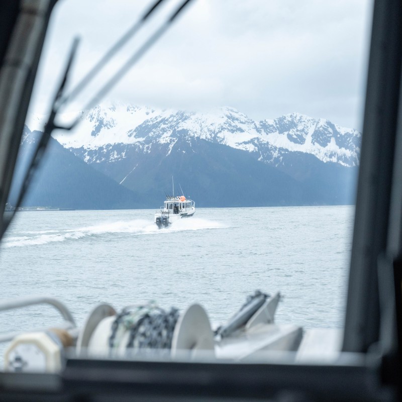 Resurrection Bay and the Gulf of Alaska out of Seward Alaska