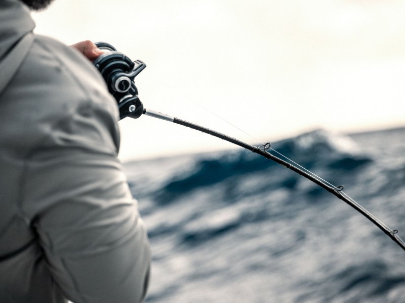Angler jigging in the Atlantic Canyons