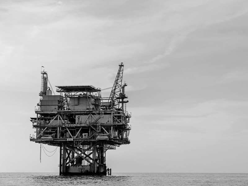 Oil platform in the Gulf