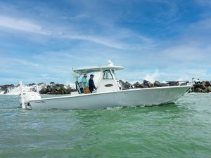 Tidewater 3100 Carolina Bay at the jetty