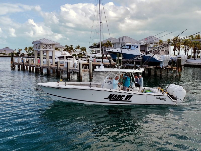 Boat heading out from Cape Eleuthera Resort & Marina