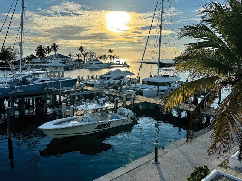 Boats docked at Cape Eleuthera Resort & Marina