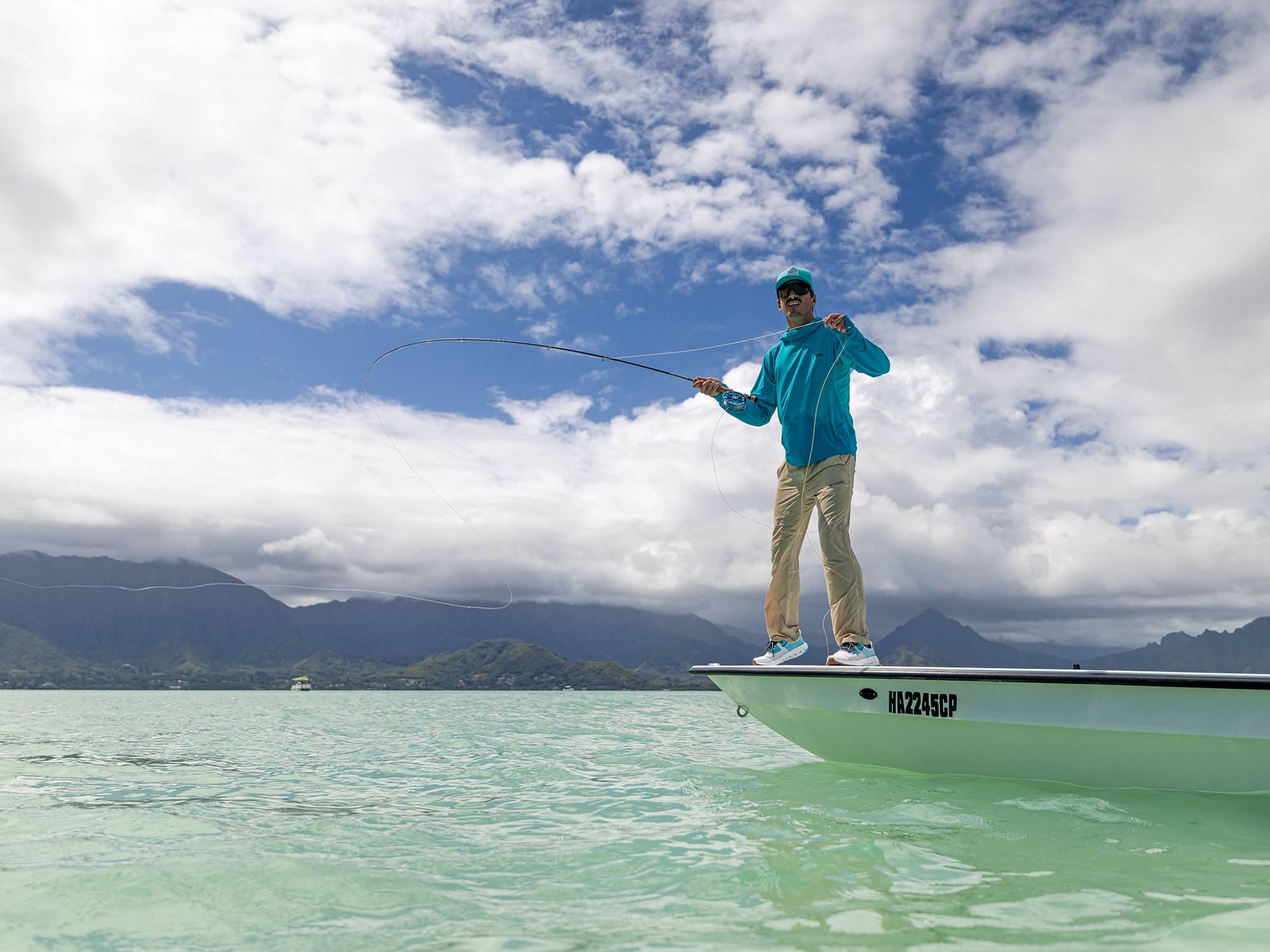 Columbia PFG gear worn by fisherman
