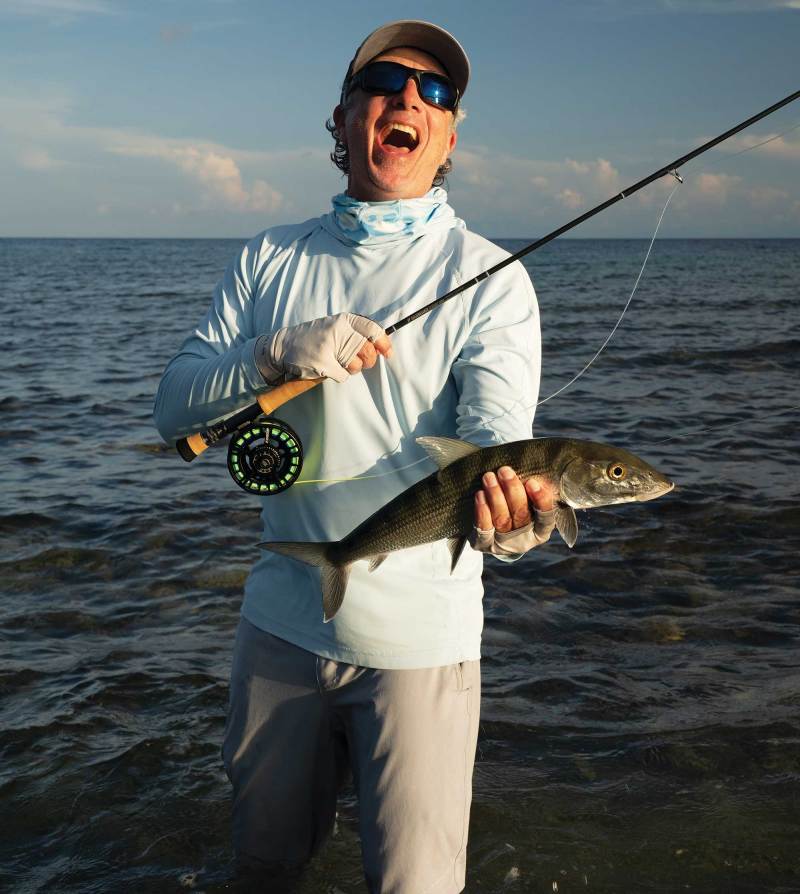 Charlie Levine with a bonefish