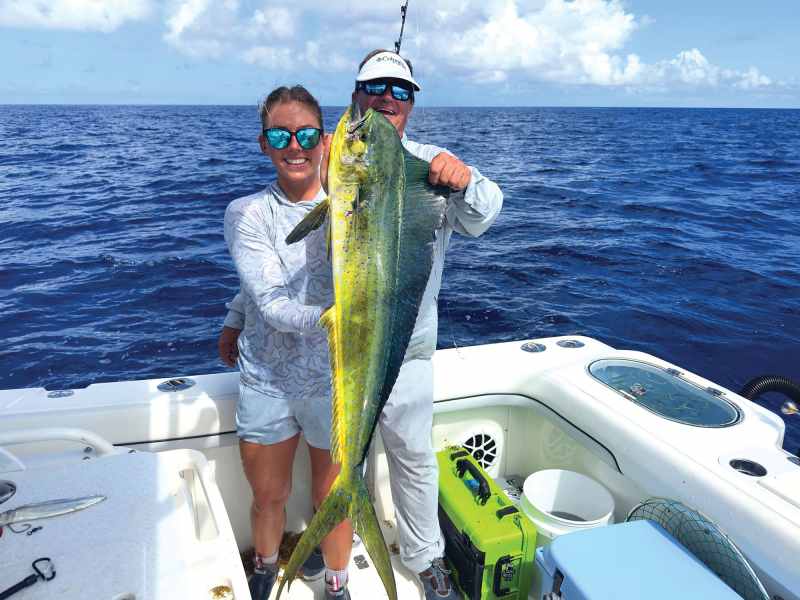 Anglers with large mahi