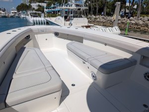 SWS926-BB-Seats-1 Bow seating on a fishing boat