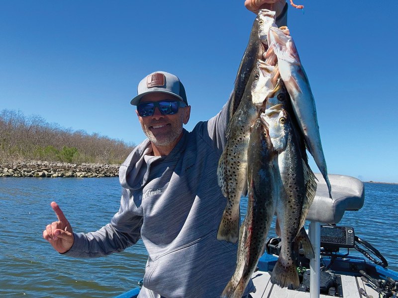 Stringer of seatrout