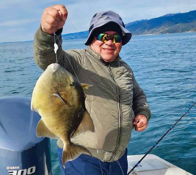 Southern California angler with finescale triggerfish