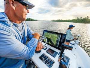 Lead Minn Kota electronics on a boat